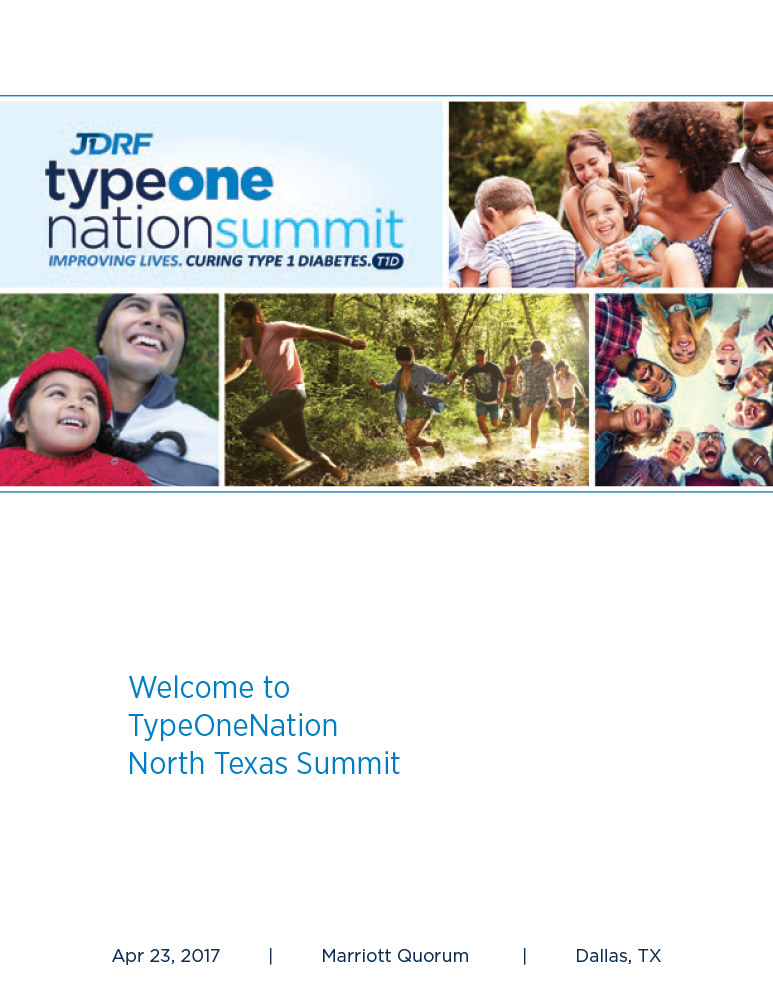 JDRF Type One Nation Program: Front Cover
