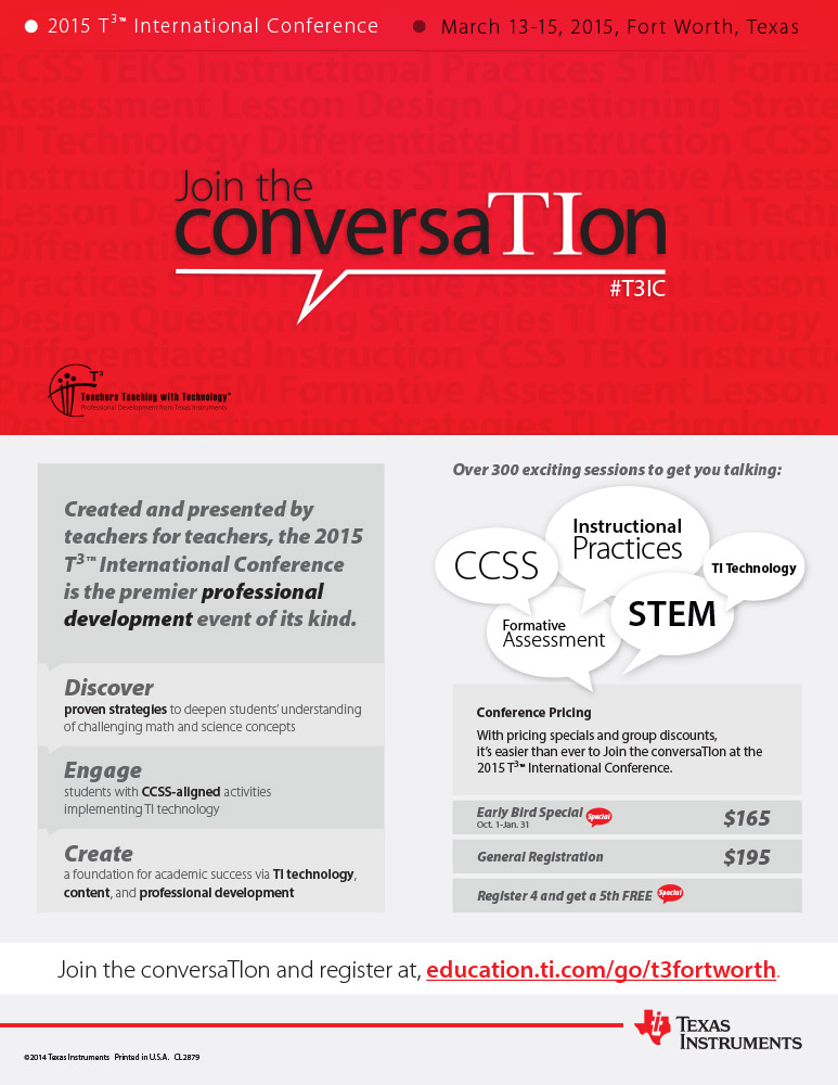 Teachers Teaching with Technology™ International Conference (T³IC™) flyer