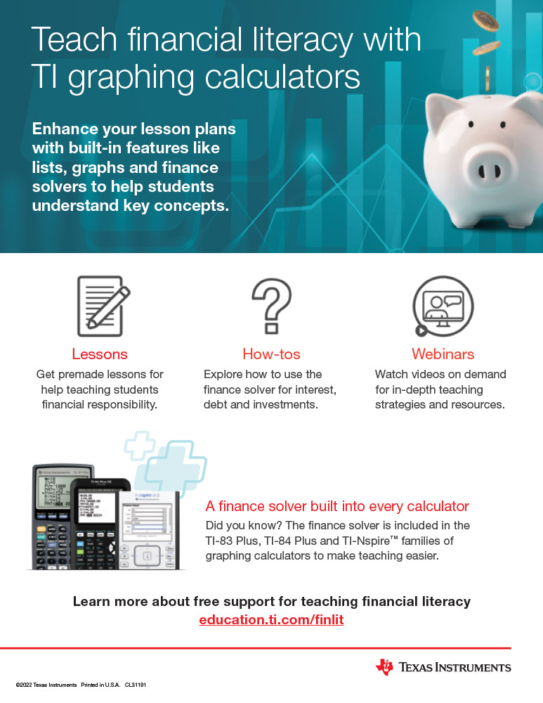 Financial Literacy flyer