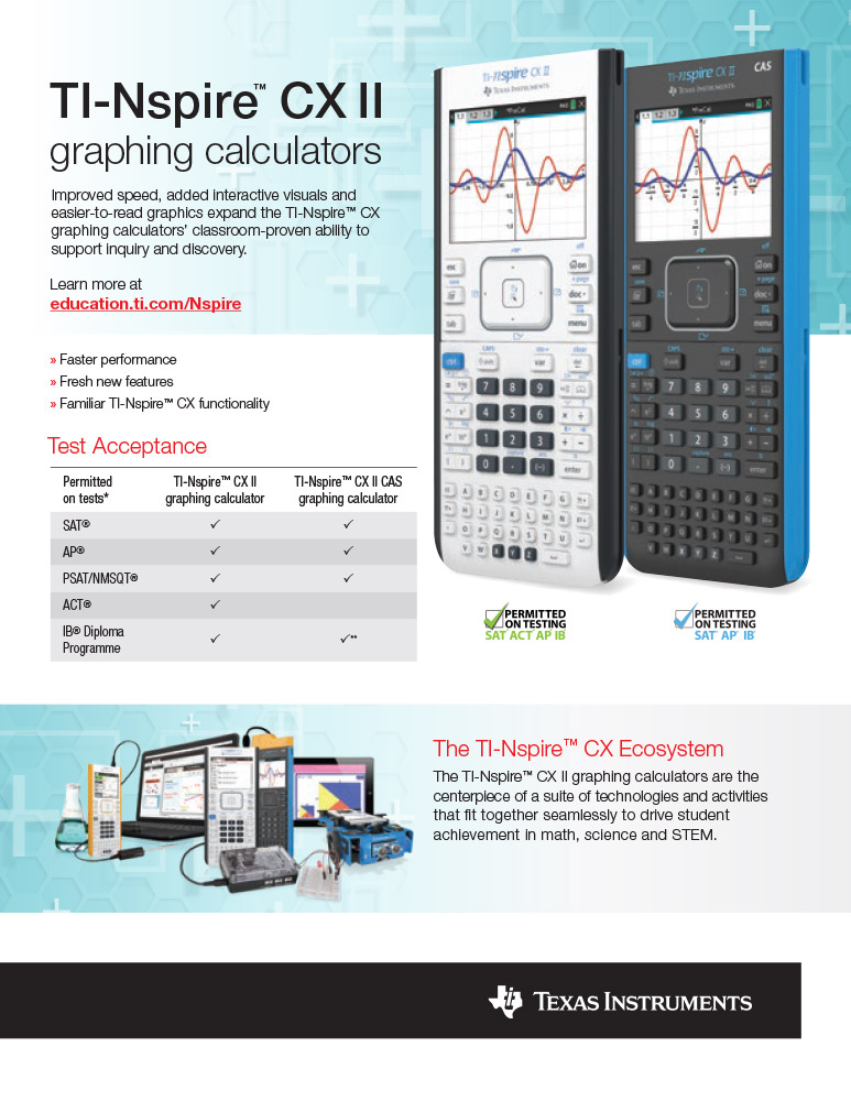TI-Nspire™ CX II flyer
