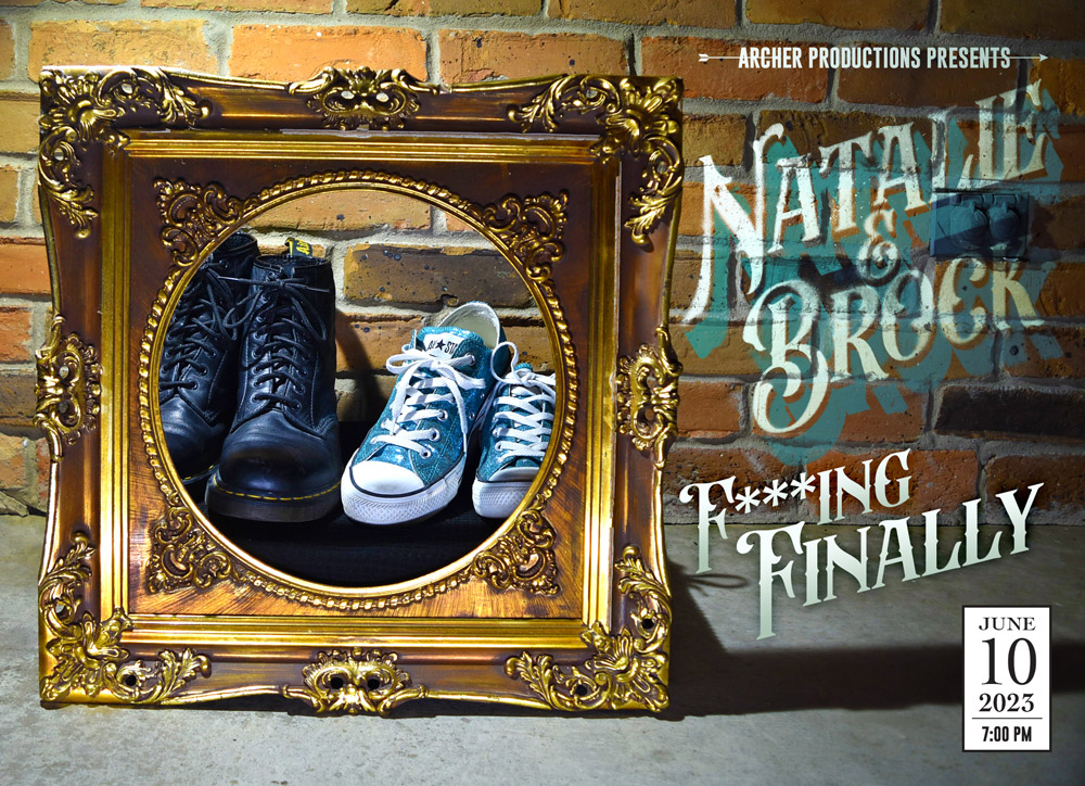 Natalie and Brock Wedding: Invite outside