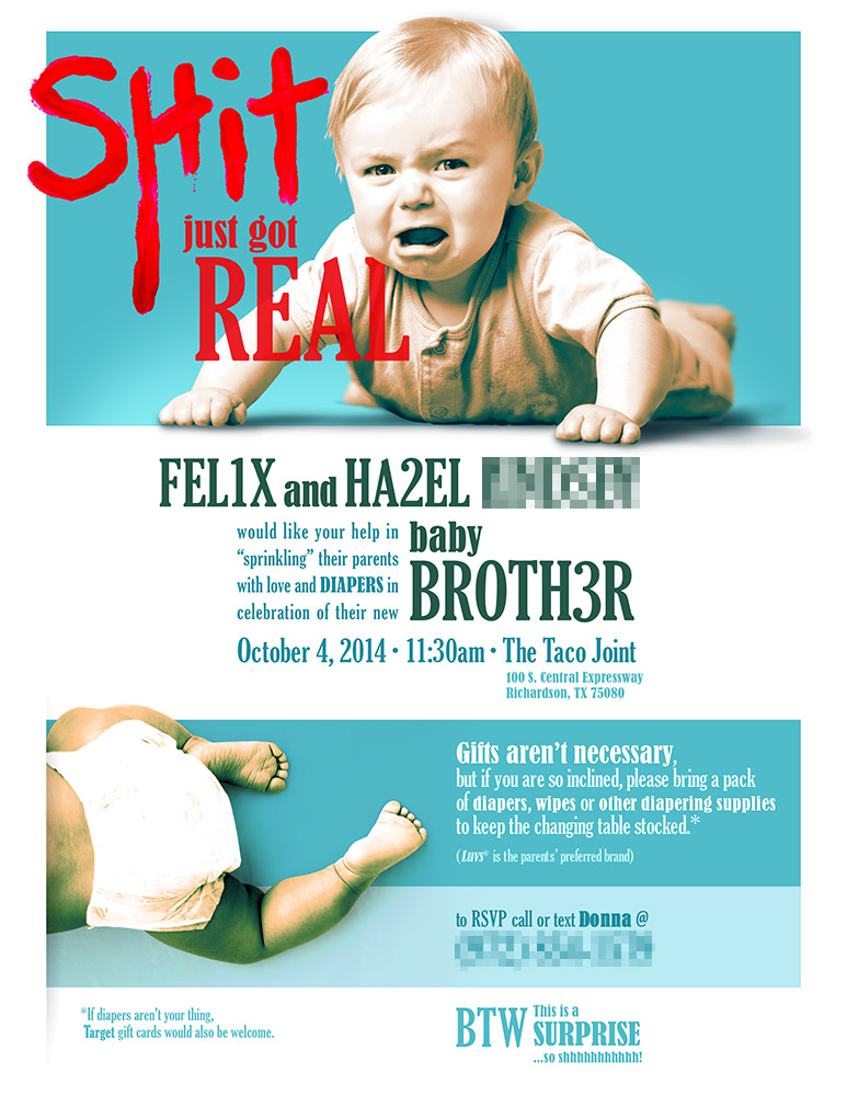 Baby Sprinkle: Diaper Party Invite