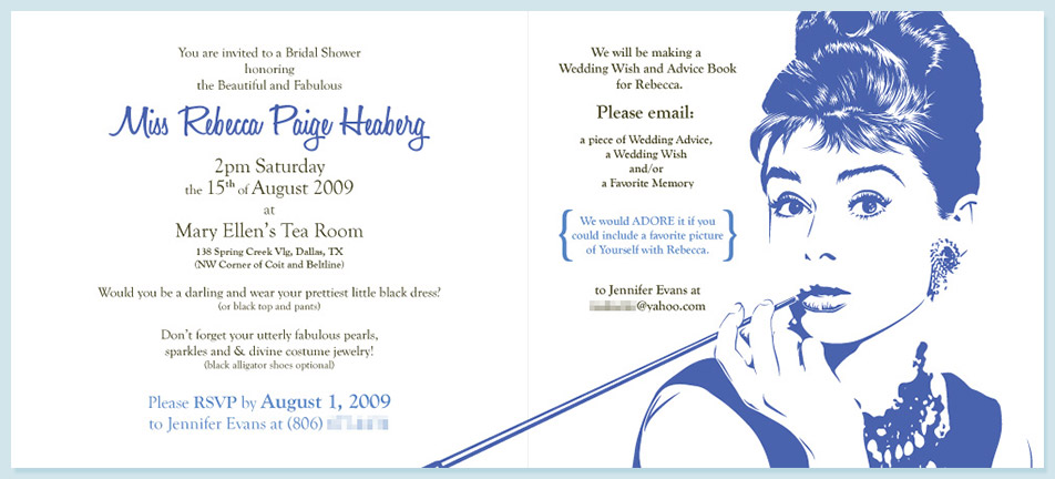 Rebecca's Bridal Shower: Invite inside