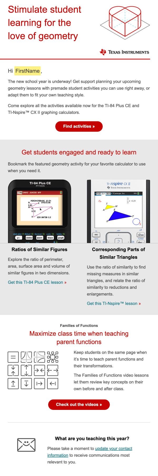 Math Love: Geometry Resources email