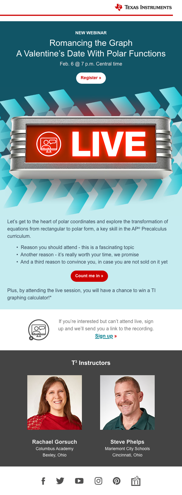 TI Webinars email template 2