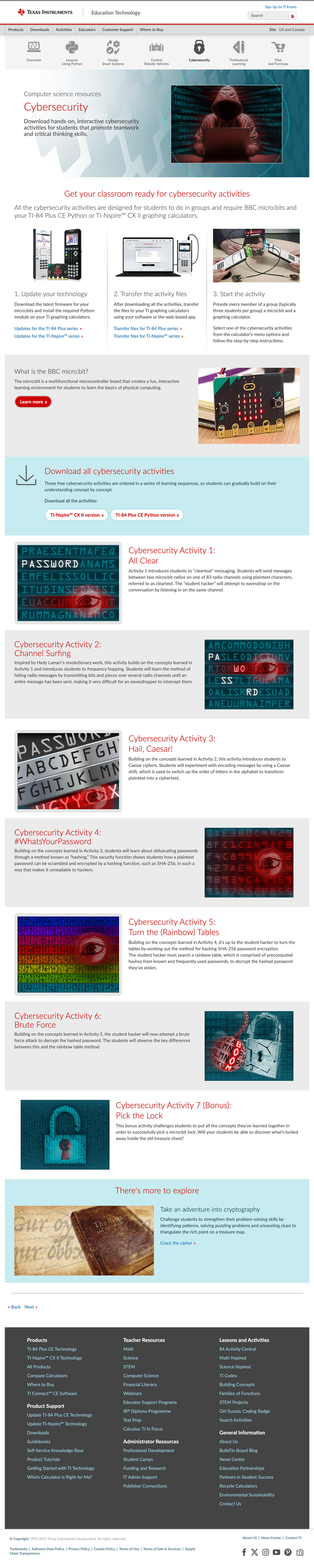 Computer Science Resources: Cybersecurity page