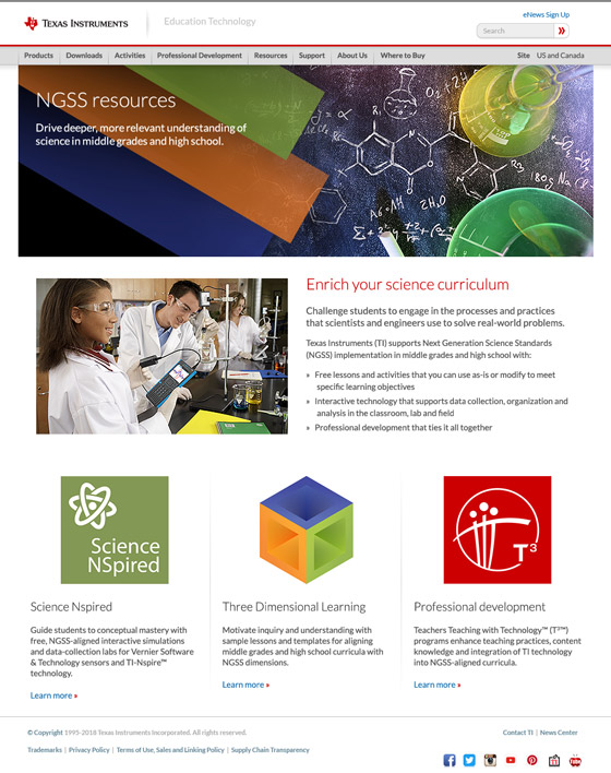 NGSS landing page